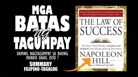 Ang Batas Ng Tagumpay The Law of Success Filipino Tagalog Edition Epub