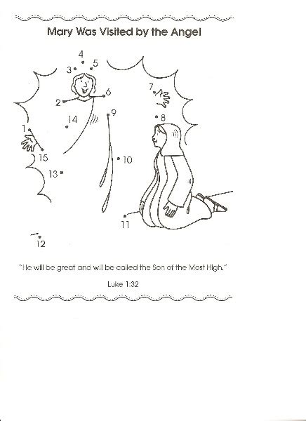 Angel Appears To Mary Dot To Dot Printables