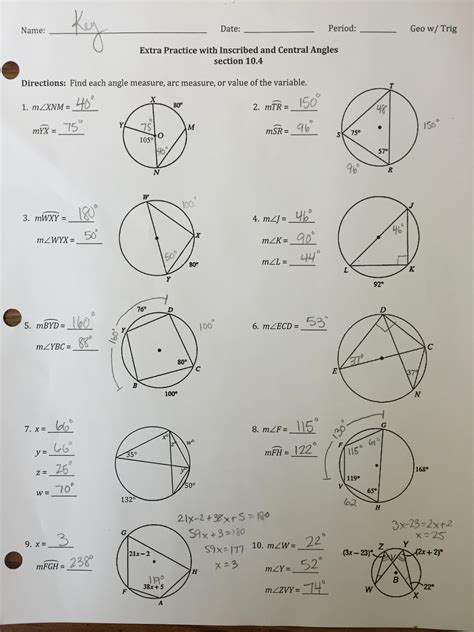 Angles circles velocity pi tesccc answers key Ebook PDF