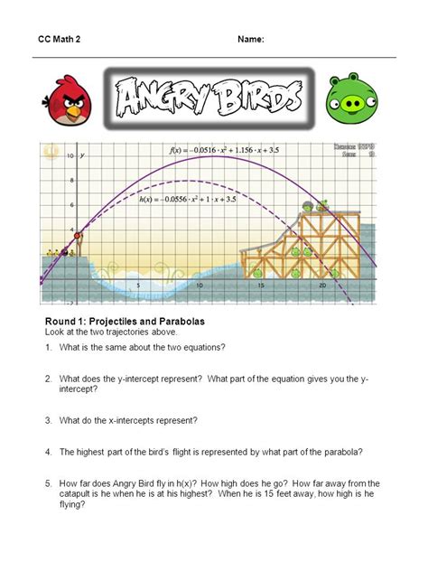 Angry Birds Parabola Project 4ed Solutions PDF