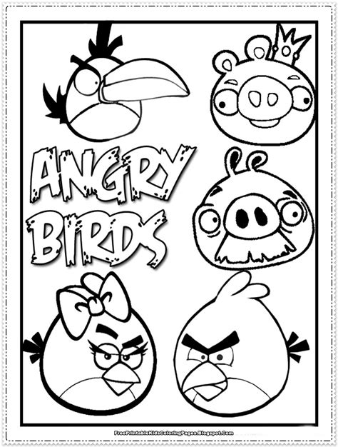 Angry Birds Printable Coloring Pages