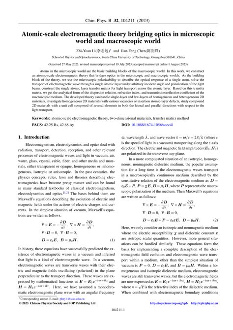 Angstrom to Um: Bridging the Microscopic and Macroscopic Worlds