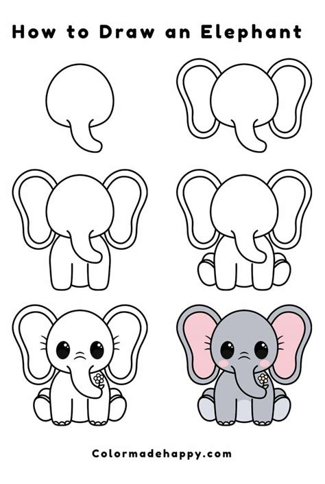 Animals The Step-by-step Way to Draw Elephants Kindle Editon