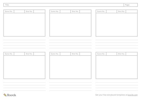 Animation Storyboard Templates