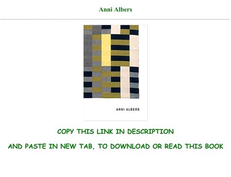 Anni Albers Ebook Kindle Editon