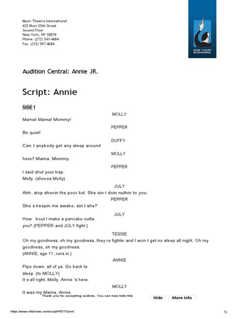 Annie-the-musical-script-for-kids Ebook Kindle Editon