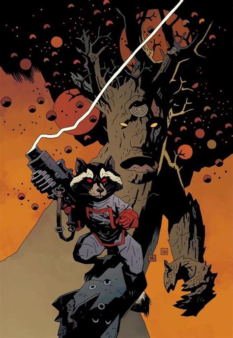 Annihilators 1 Rocket Raccoon and Groot Variant Cover by Mike Mignola PDF