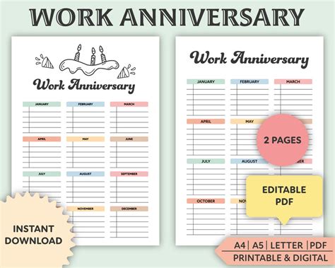 Anniversary Tracking: