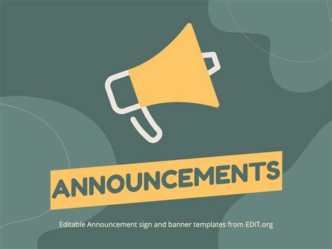 Announcement Template Free
