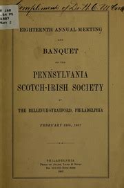 Annual Meeting and Banquet of the Pennsylvania Scotch-Irish Society at .. PDF