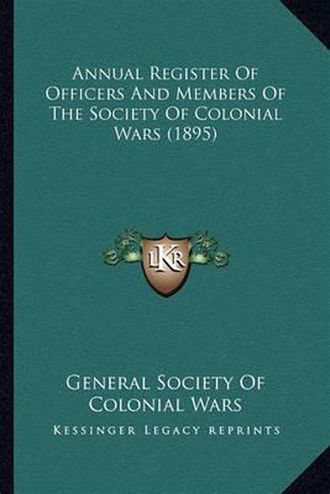 Annual Register of the Society of Colonial Wars in the State of Ohio Epub
