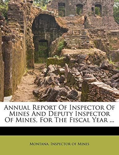 Annual Report of Inspector of Mines and Deputy Inspector of Mines Doc