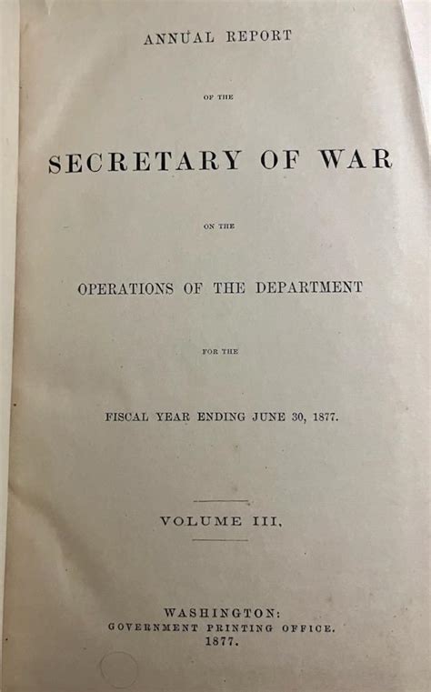 Annual Report of the Secretary of War Kindle Editon