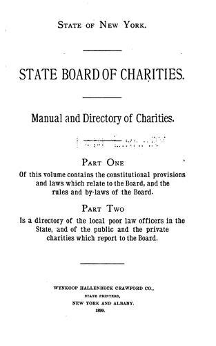 Annual Report of the State Board of Charities of the State of New York Volume 20 Kindle Editon