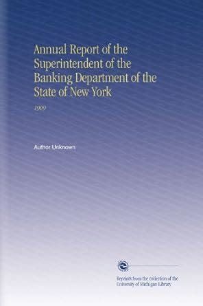 Annual Report of the Superintendent of the Banking Department of the State of New York... Doc