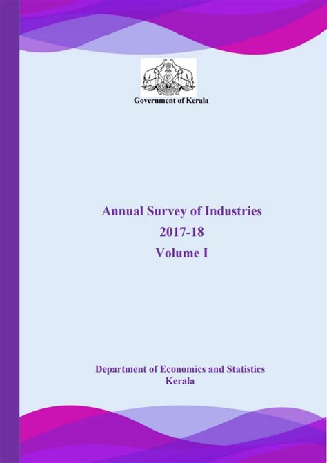 Annual Survey of Industries - 1998 Final Report Reader