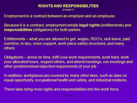 Answer For Employeee Rights And Responsibilities Logistics Reader