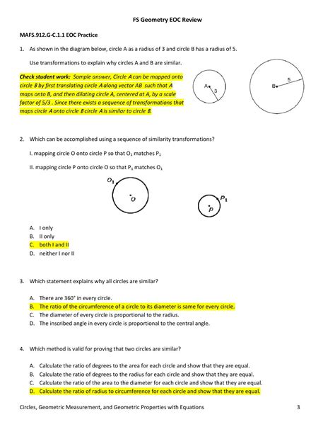 Answer Geometry Eoc Review Epub