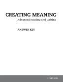 Answer Key Creating Meaning Advanced Kindle Editon