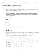 Answer Key For Accentuate The Negative Math PDF