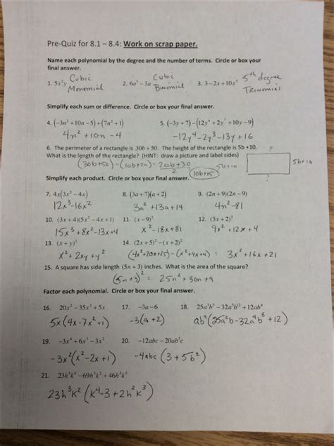 Answer Key For Algebra 2 Epub