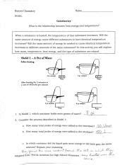 Answer Key For Calorimetry Pogil Packet Epub