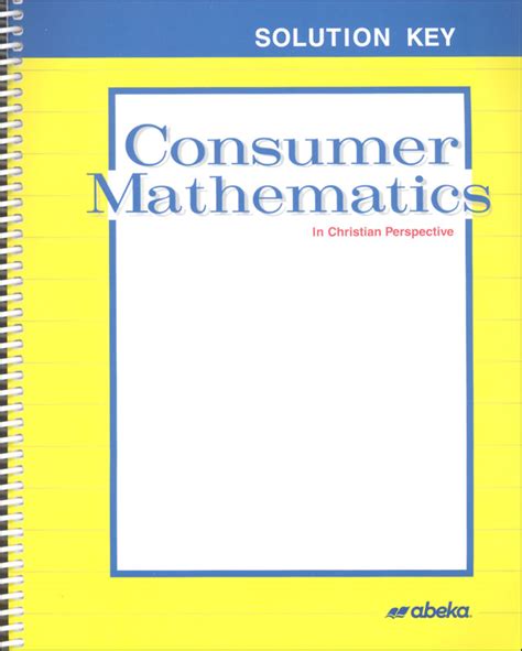 Answer Key For Consumer Math Reader