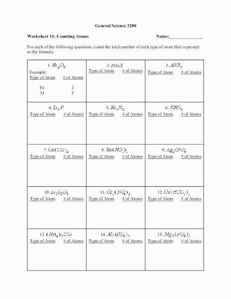 Answer Key For Counting Atoms In Compound Epub