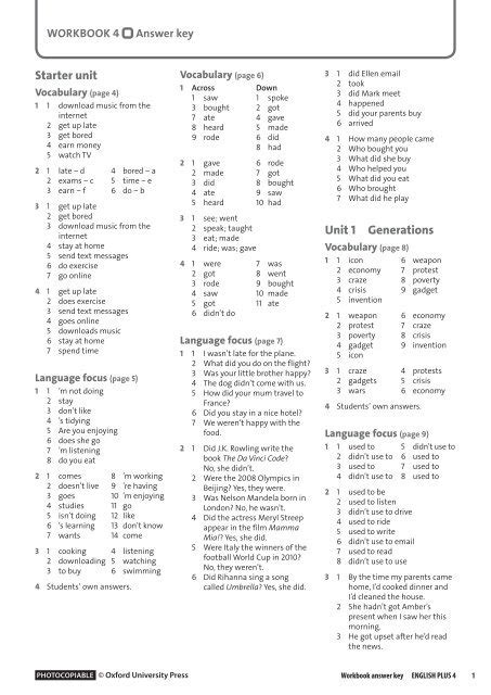 Answer Key For Full Marks English Plus Kindle Editon