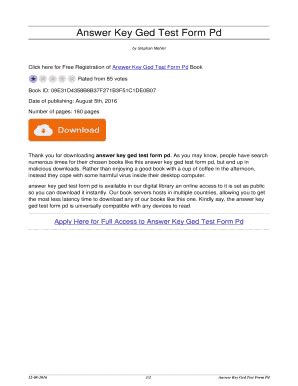 Answer Key For Ged Test Form Pd Kindle Editon