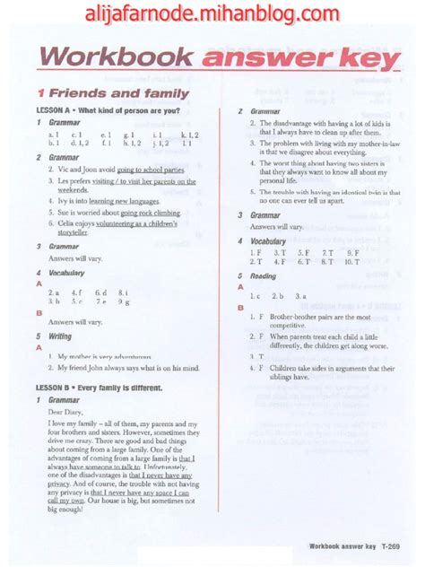 Answer Key For Passages Student Book1 Reader