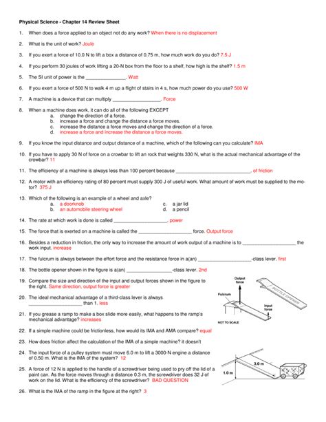 Answer Key For Physical Science Chapter Reviews Kindle Editon