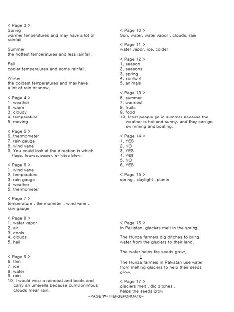 Answer Key For Science A Closer Look PDF