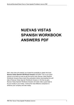 Answer Key For Spanish Vistas PDF