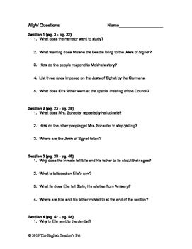 Answer Key For The Night Study Guide Ebook Doc