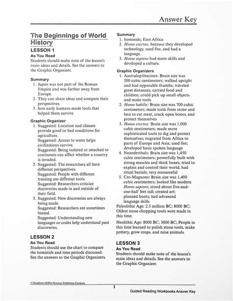 Answer Key For World History Guided Kindle Editon