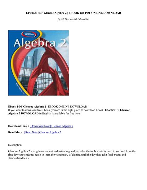 Answer Key Glencoe Mcgraw Hill Algebra 2 Chapter 7 Reader