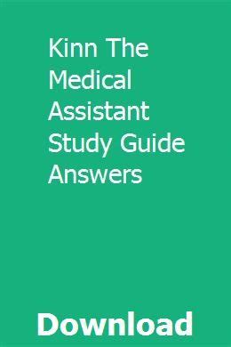 Answer Key Kinns Medical Assistant Kindle Editon