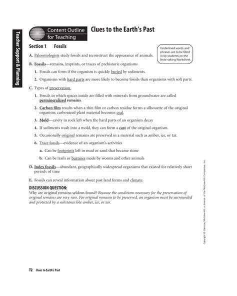 Answer Key Mcgraw Hill Fossils Epub