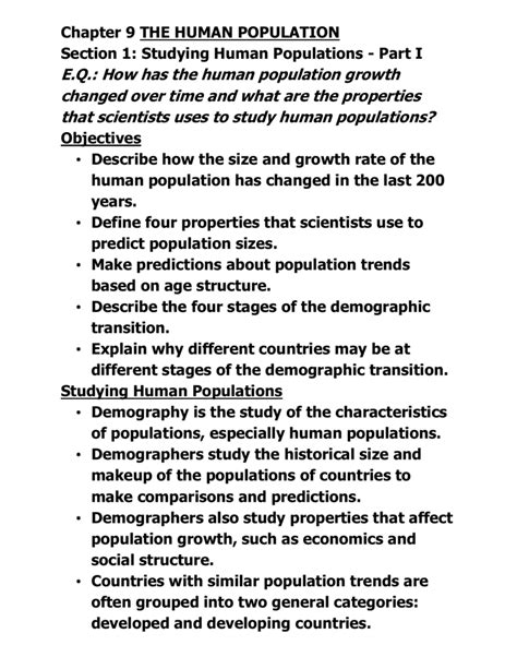 Answer Key Review The Human Population Kindle Editon