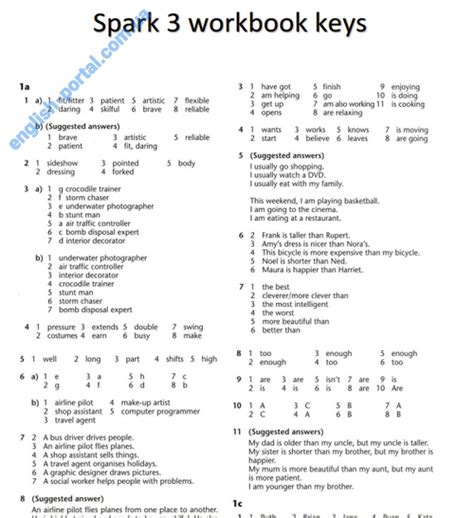 Answer Key Spark 4 Doc