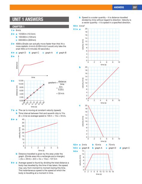 Answer Key Speed Acceleration Ch 3 Doc