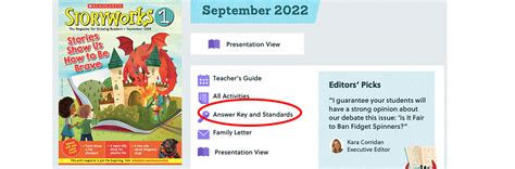 Answer Key Storyworks Reader