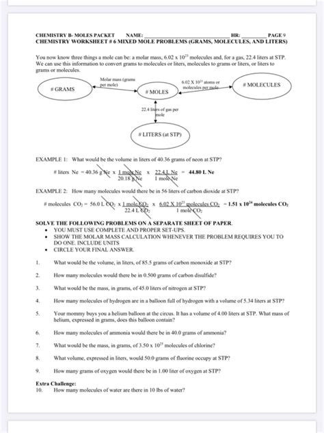 Answer Key To Chemistry B Moles Packet Kindle Editon