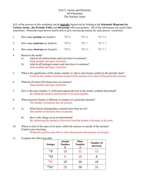 Answer Key To Nuclear Chemistry Kindle Editon