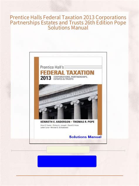 Answer Key To Prentice Hall Federal Taxation 2 PDF