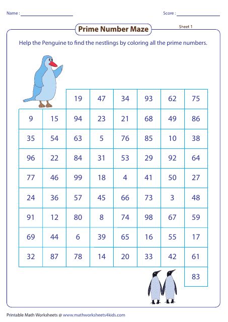 Answer Key To Prime Number Maze Reader