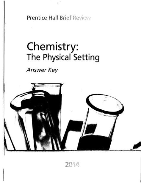 Answer Key To The Physical Setting Chemistry Reader