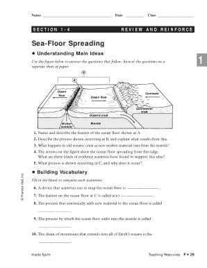 Answer Key To The Sea Floor Spreading Reader