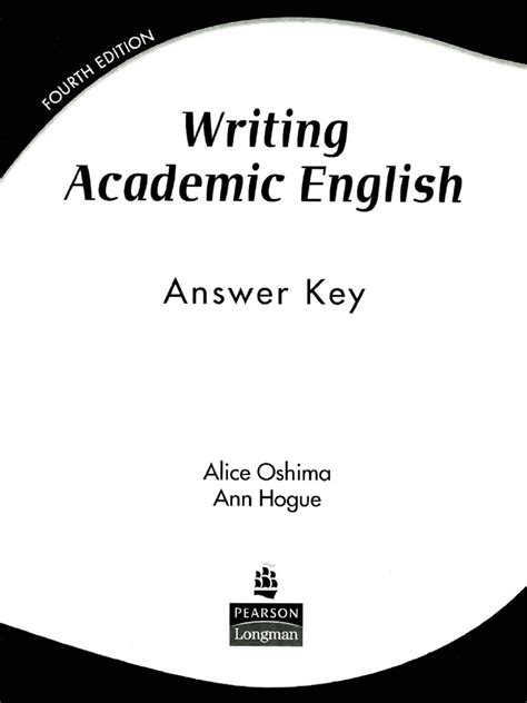 Answer Key Writing Academic English Alice Oshima Ebook Epub